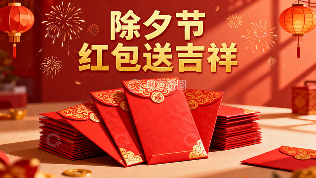 除夕红包传递吉祥祝福