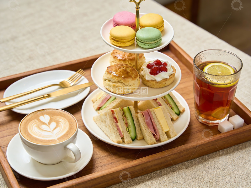 高清大图下载【趣麦麦图】精致下午茶点心与饮品