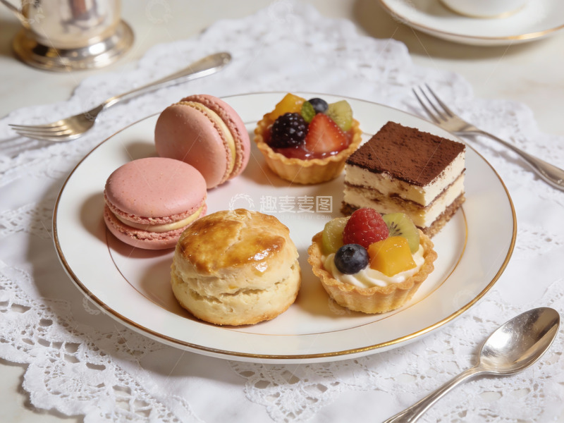 高清大图下载【趣麦麦图】精致下午茶甜点摆盘