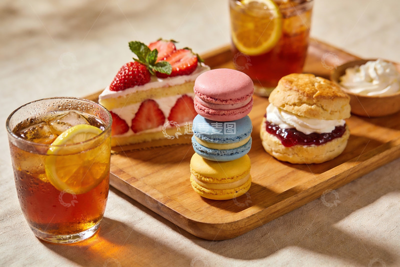 高清大图下载【趣麦麦图】精致下午茶甜点与饮品