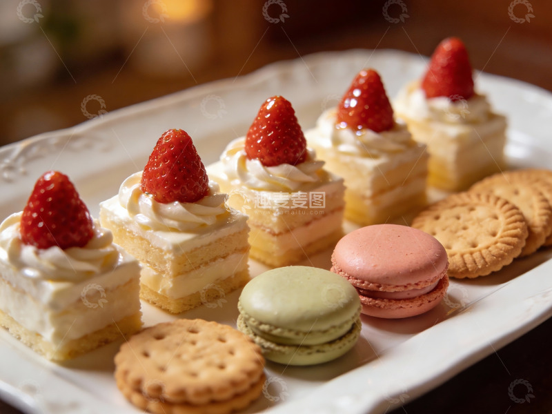 高清大图下载【趣麦麦图】精致甜点拼盘诱人美味