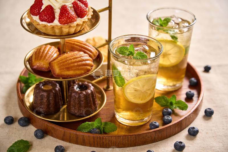 高清大图下载【趣麦麦图】精致下午茶甜点与饮品