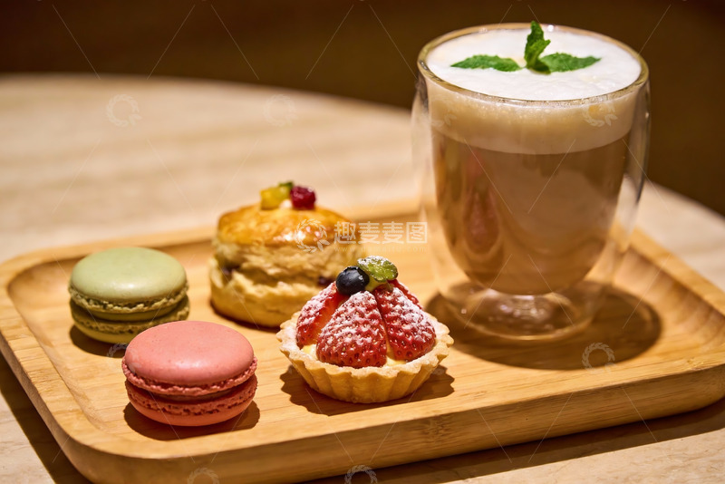 高清大图下载【趣麦麦图】精致甜点与咖啡摆盘