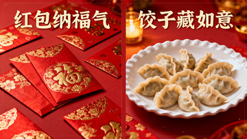 春节红包饺子寓意吉祥