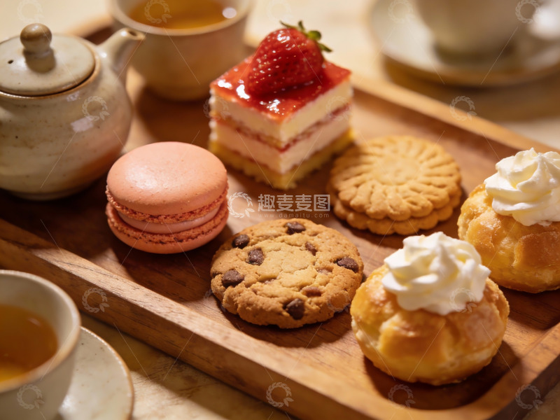 高清大图下载【趣麦麦图】精致下午茶甜点摆盘