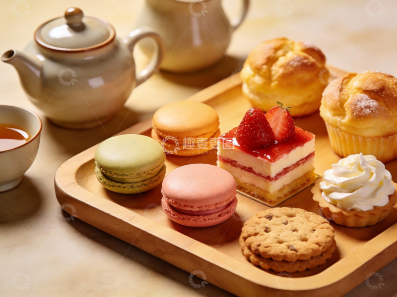 高清大图下载【趣麦麦图】精致下午茶甜点与茶具