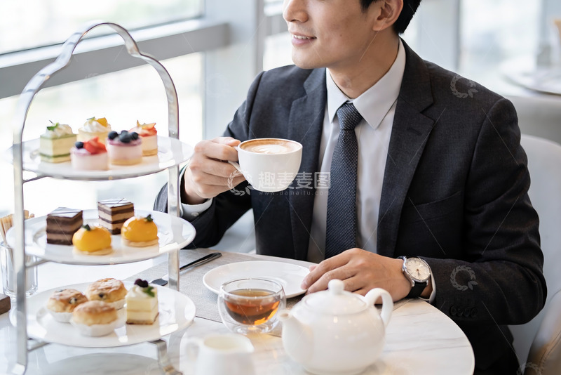 高清大图下载【趣麦麦图】商务人士下午茶时光