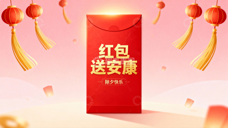 高清大图下载【趣麦麦图】春节红包灯笼装饰画面