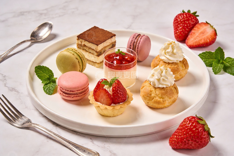 高清大图下载【趣麦麦图】精致甜点拼盘摆拍