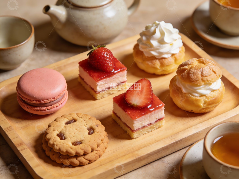 高清大图下载【趣麦麦图】精致下午茶甜点摆盘