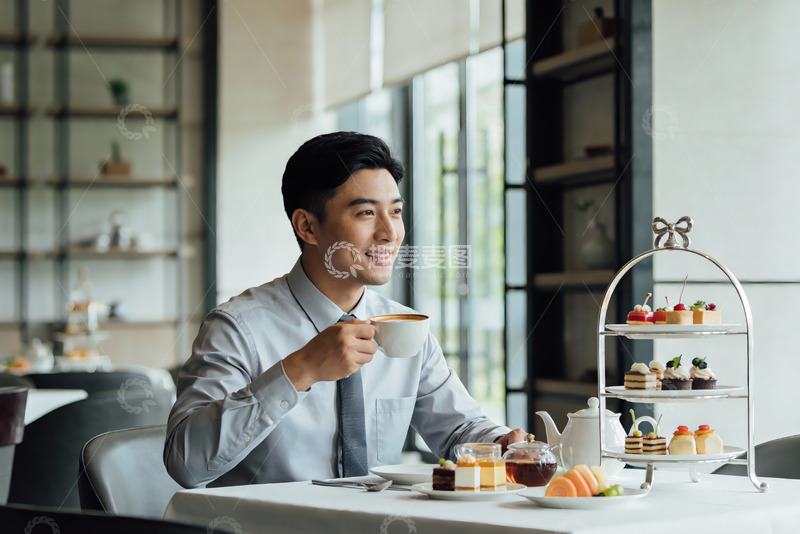 高清大图下载【趣麦麦图】商务人士下午茶时光