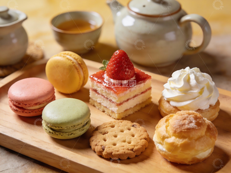高清大图下载【趣麦麦图】精致下午茶甜点摆盘