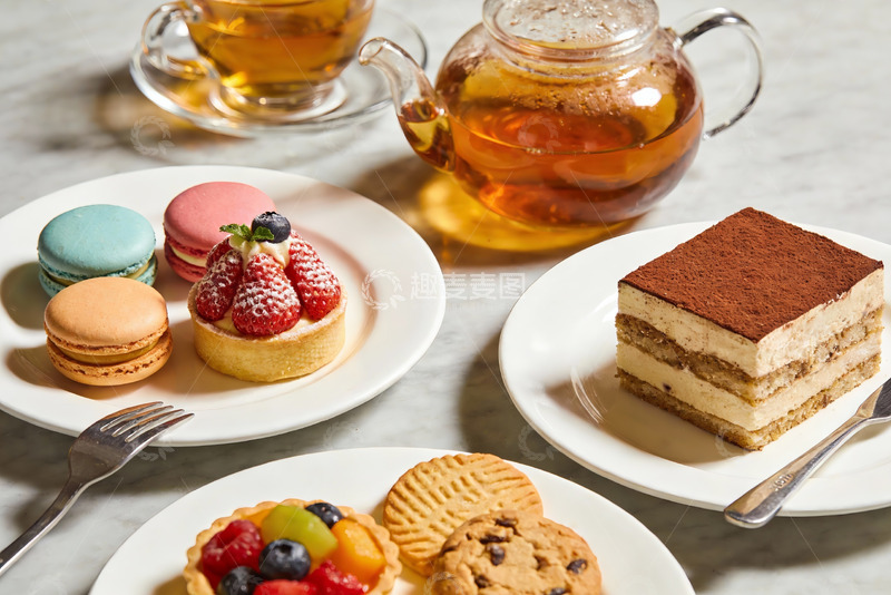 高清大图下载【趣麦麦图】精致下午茶甜点与茶饮