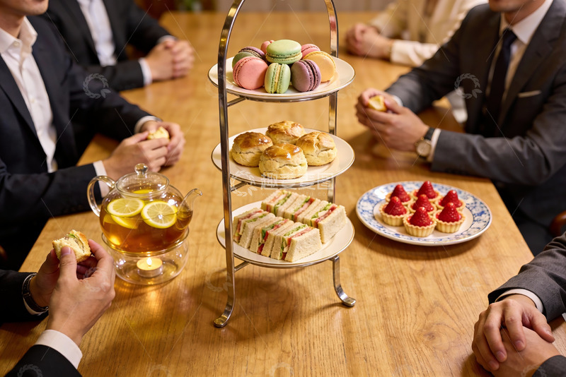 高清大图下载【趣麦麦图】商务人士下午茶聚会