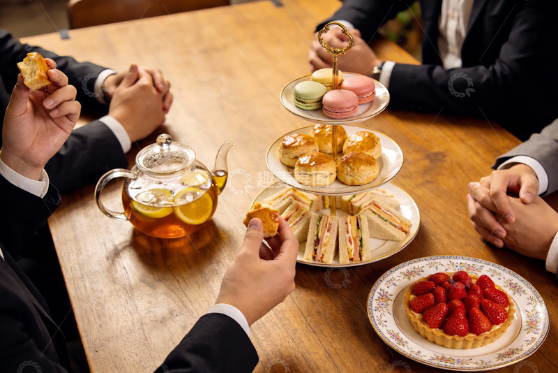 高清大图下载【趣麦麦图】商务人士下午茶聚会