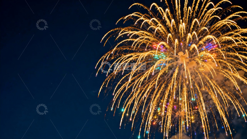 高清大图下载【趣麦麦图】夜空烟花绽放绚丽多彩