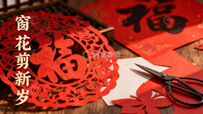 高清大图下载【趣麦麦图】春节窗花剪纸艺术展示