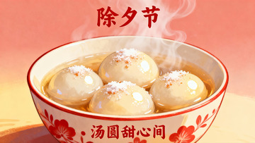 除夕汤圆热气腾腾