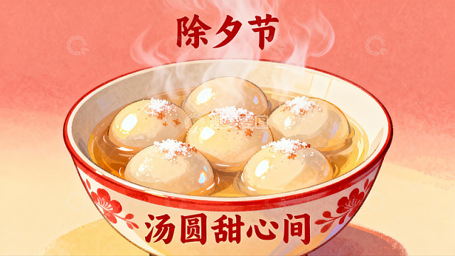 除夕汤圆热气腾腾