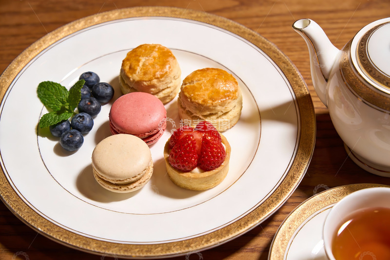 高清大图下载【趣麦麦图】精致下午茶甜点与茶具