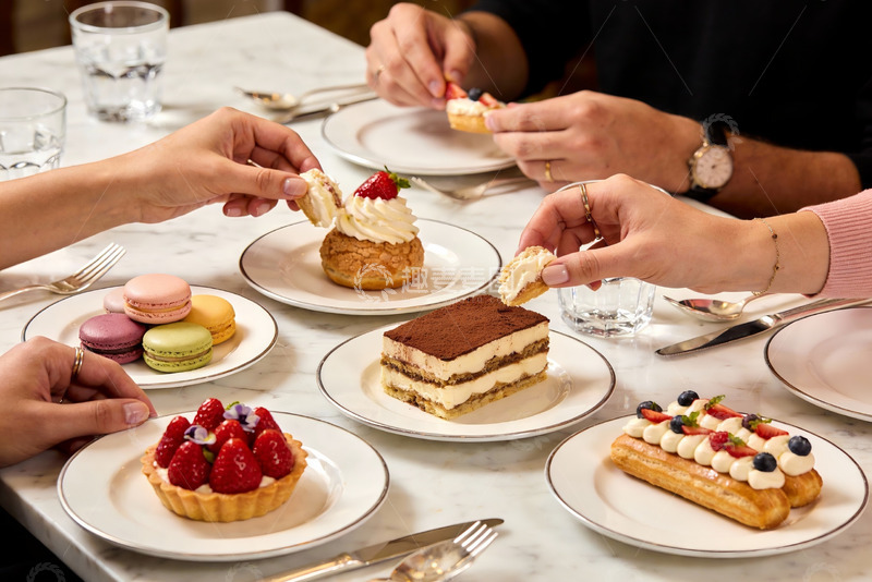 高清大图下载【趣麦麦图】多人共享精致甜点下午茶