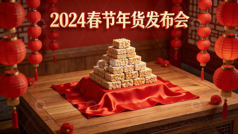 高清大图下载【趣麦麦图】2024春节年货发布会现场