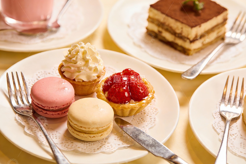 高清大图下载【趣麦麦图】精致甜点与饮品摆盘