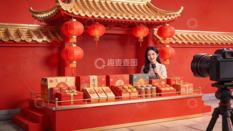 高清大图下载【趣麦麦图】春节主题产品展示拍摄