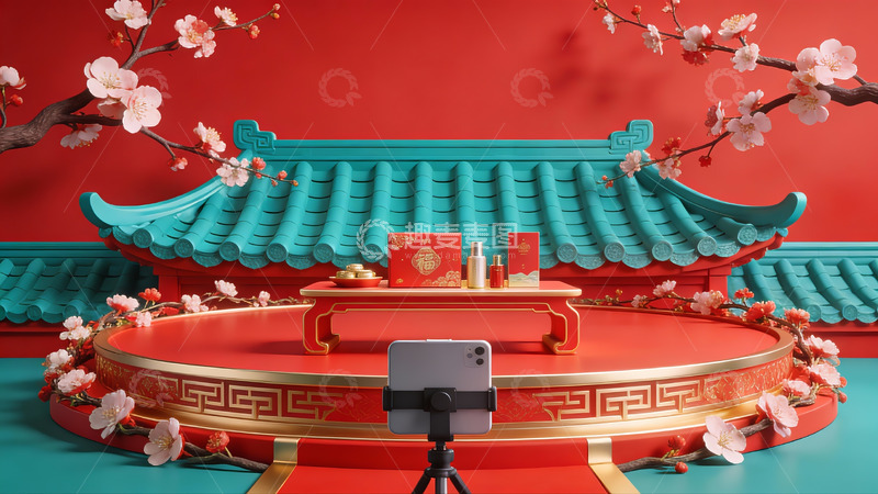 高清大图下载【趣麦麦图】中式传统节日场景布置