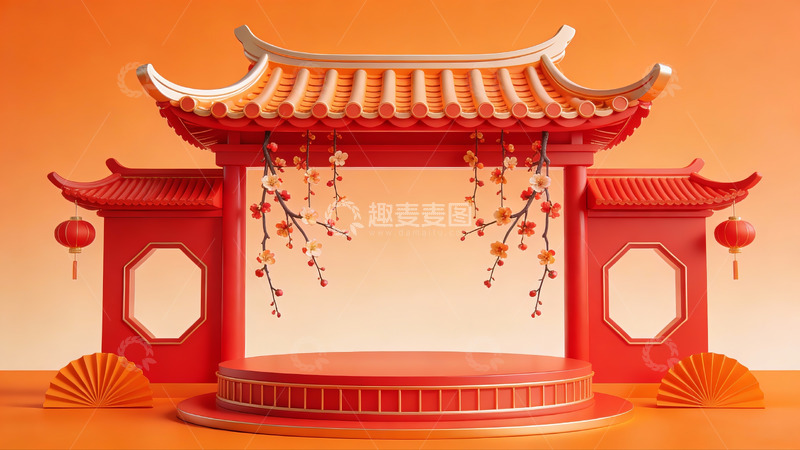 高清大图下载【趣麦麦图】中式传统建筑场景展示