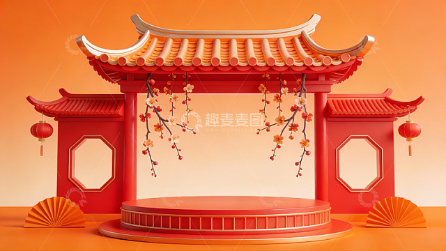 中式传统建筑场景展示