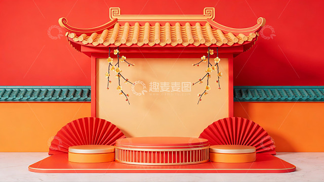 中式传统风格展示台