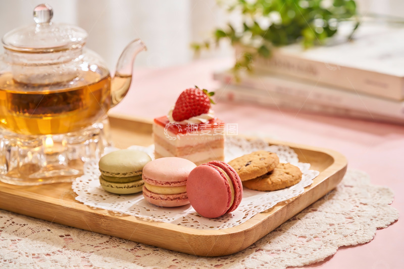 高清大图下载【趣麦麦图】精致下午茶甜点与茶具