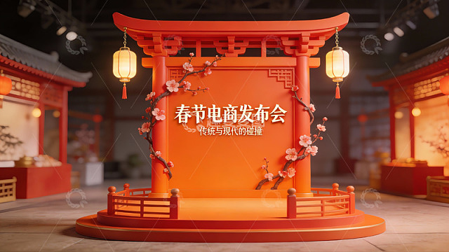 春节电商发布会场景展示