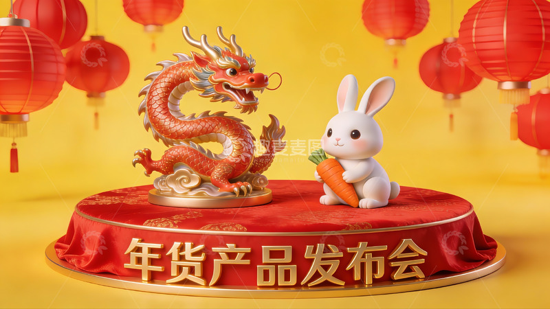 高清大图下载【趣麦麦图】年货产品发布会场景