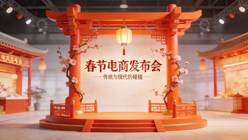 高清大图下载【趣麦麦图】春节电商发布会现场