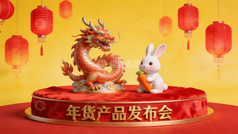 高清大图下载【趣麦麦图】年货产品发布会场景展示