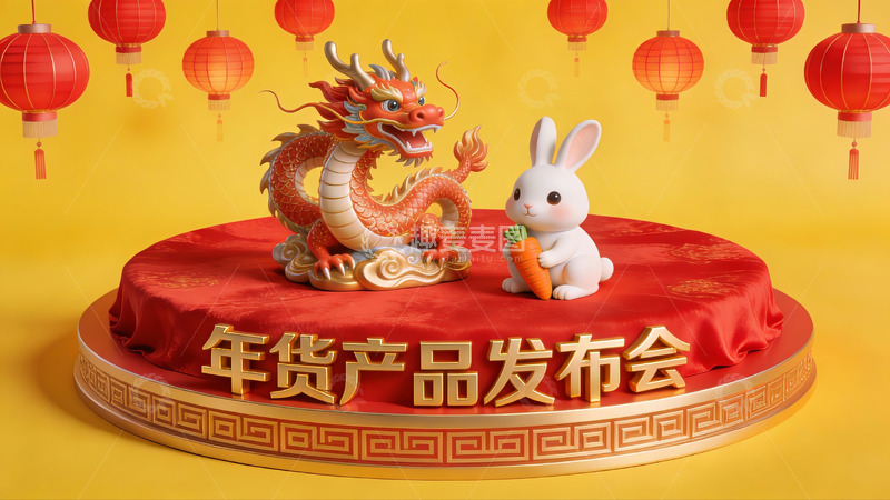 高清大图下载【趣麦麦图】年货产品发布会场景