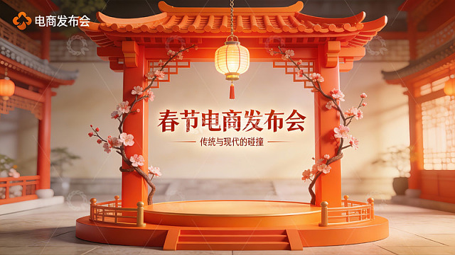 春节电商发布会场景