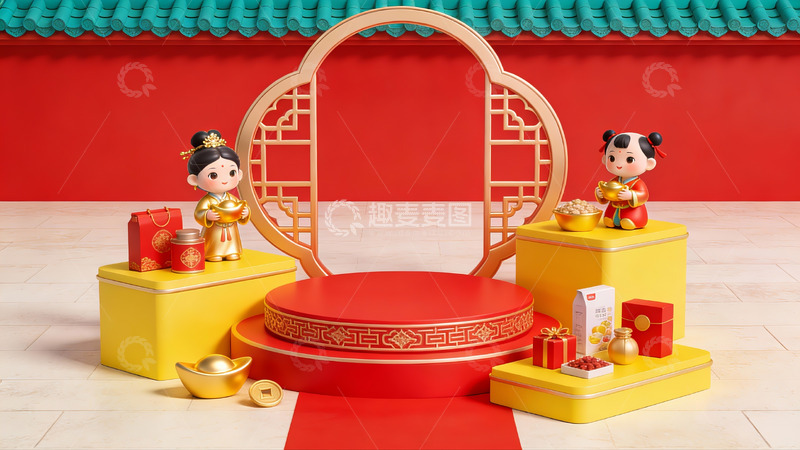 高清大图下载【趣麦麦图】春节主题装饰场景展示