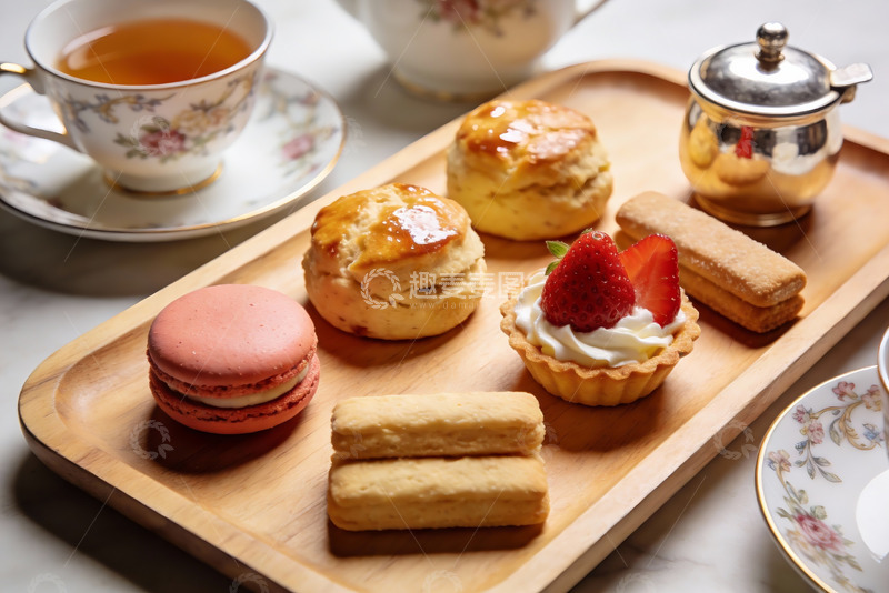 高清大图下载【趣麦麦图】精致下午茶点心摆盘