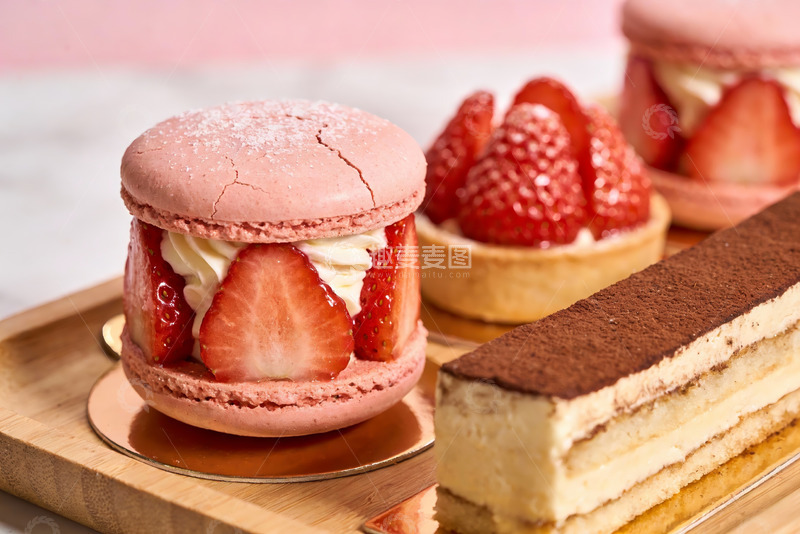 高清大图下载【趣麦麦图】草莓甜点特写展示