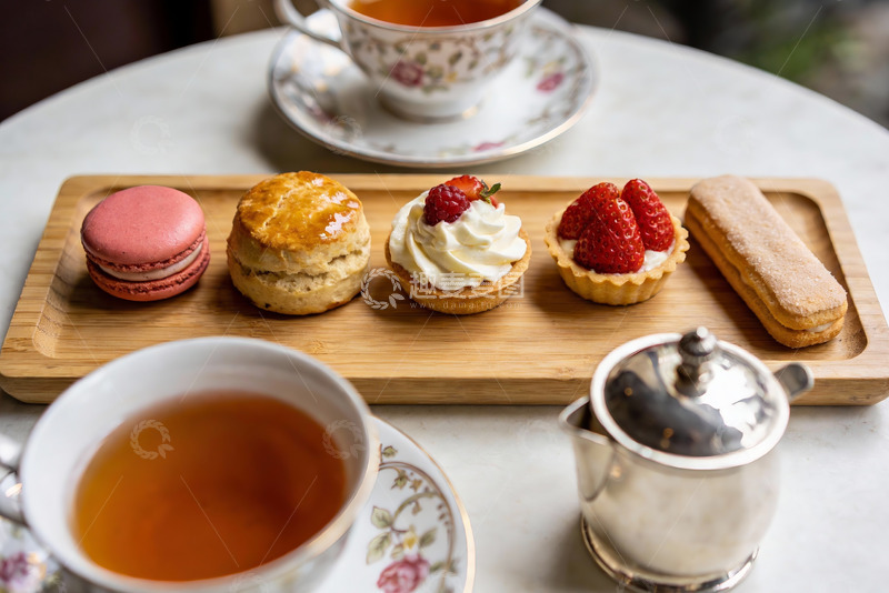 高清大图下载【趣麦麦图】精致下午茶点心与红茶