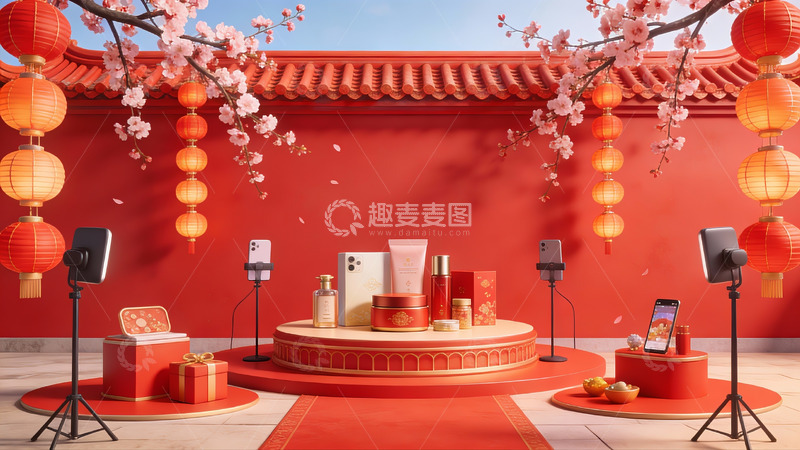 高清大图下载【趣麦麦图】节日主题产品展示场景