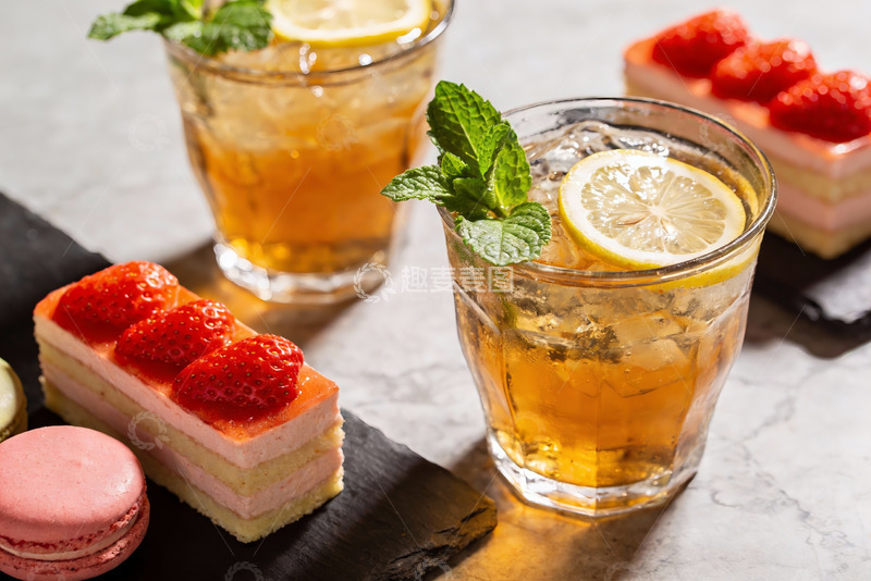 高清大图下载【趣麦麦图】精致甜品与饮品摆盘