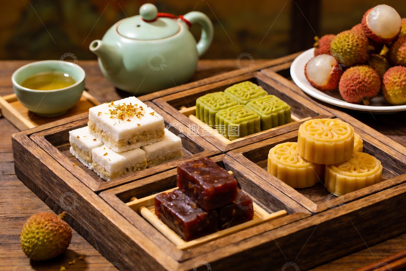 高清大图下载【趣麦麦图】中式茶点摆盘精美诱人