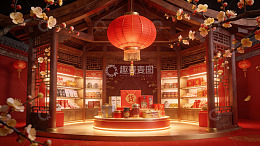 中式节日装饰陈列场景