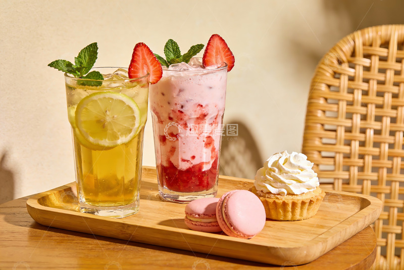 高清大图下载【趣麦麦图】夏日饮品甜点摆盘