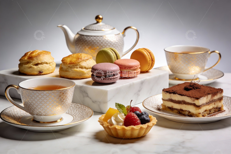 高清大图下载【趣麦麦图】精致下午茶摆盘展示
