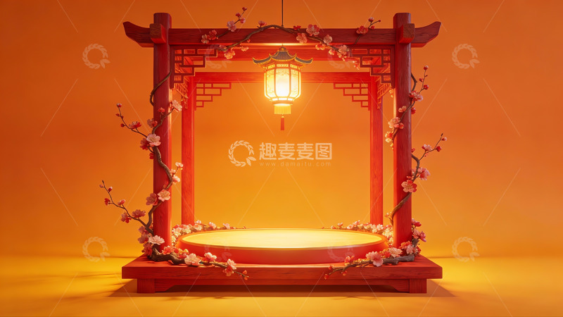 高清大图下载【趣麦麦图】中式灯笼装饰场景